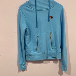 Blue Hoodie with Front Pockets AVIATOR NATION